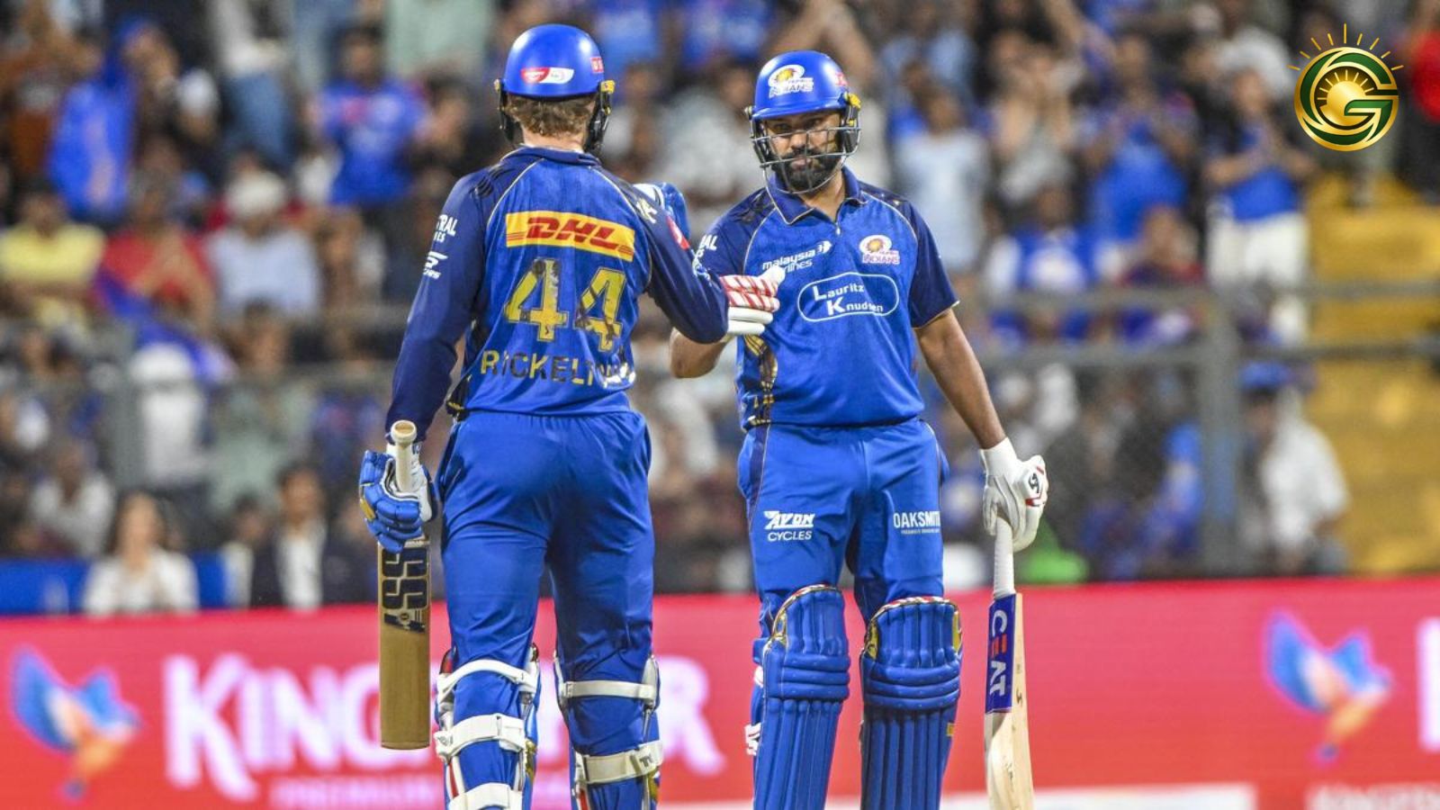 Rohit Sharma celebrating MI win against KKR in IPL 2026.