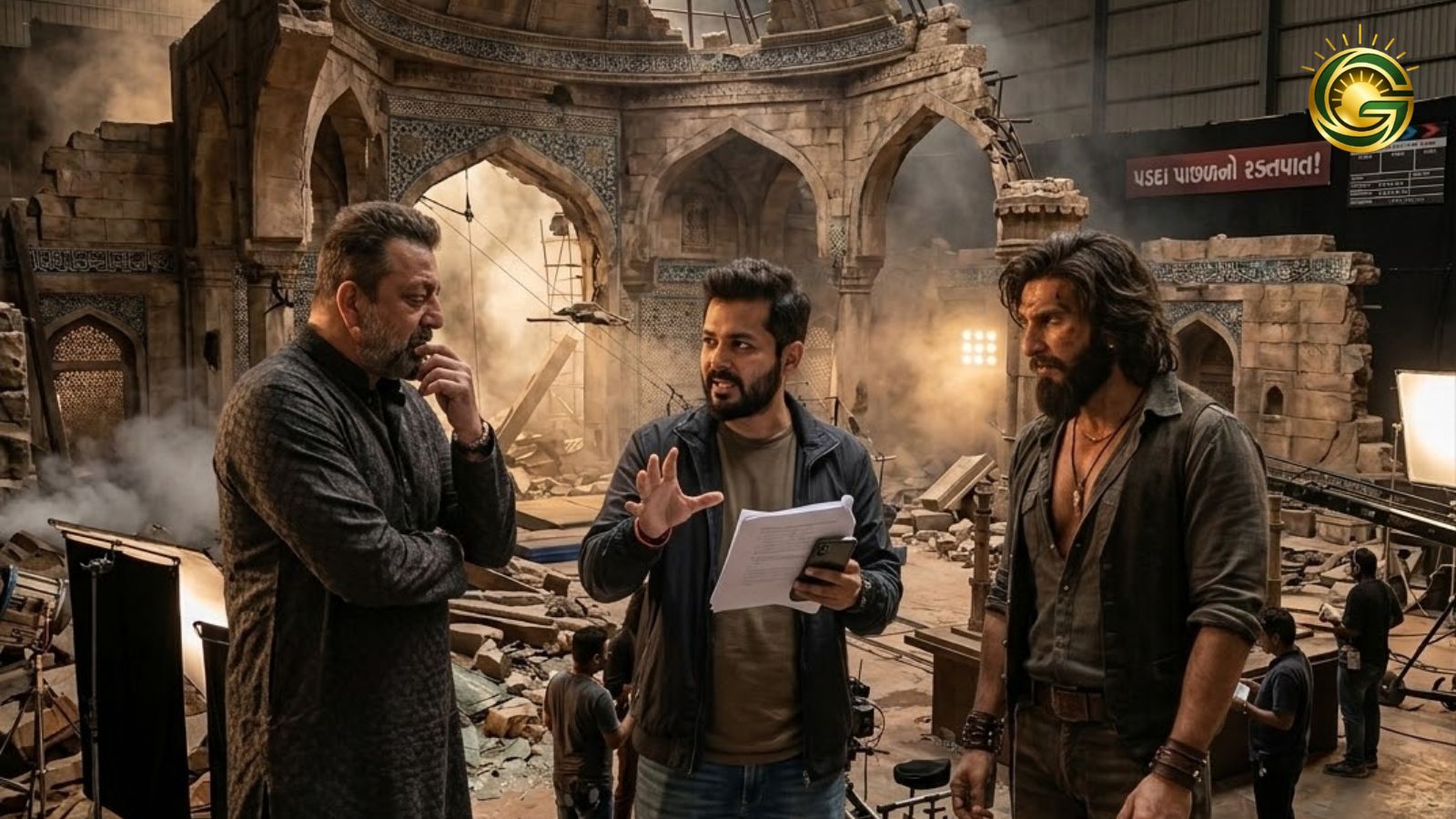 Aditya Dhar directing actors on Dhurandhar 2 set.