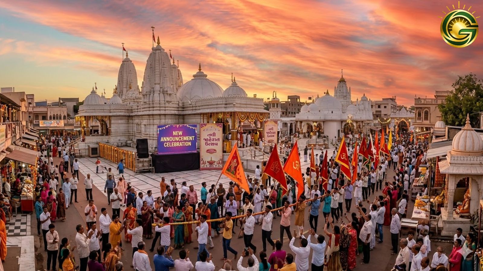 People in joyfull mind before flag hosting