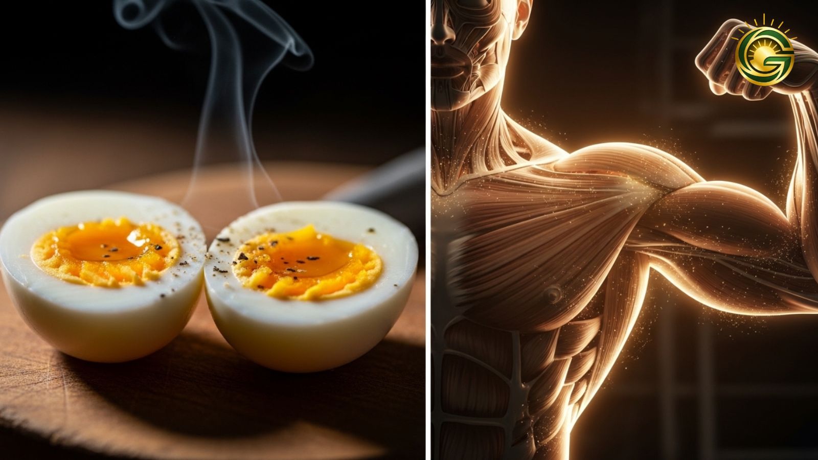 Boiled eggs for high quality protein and muscle building.