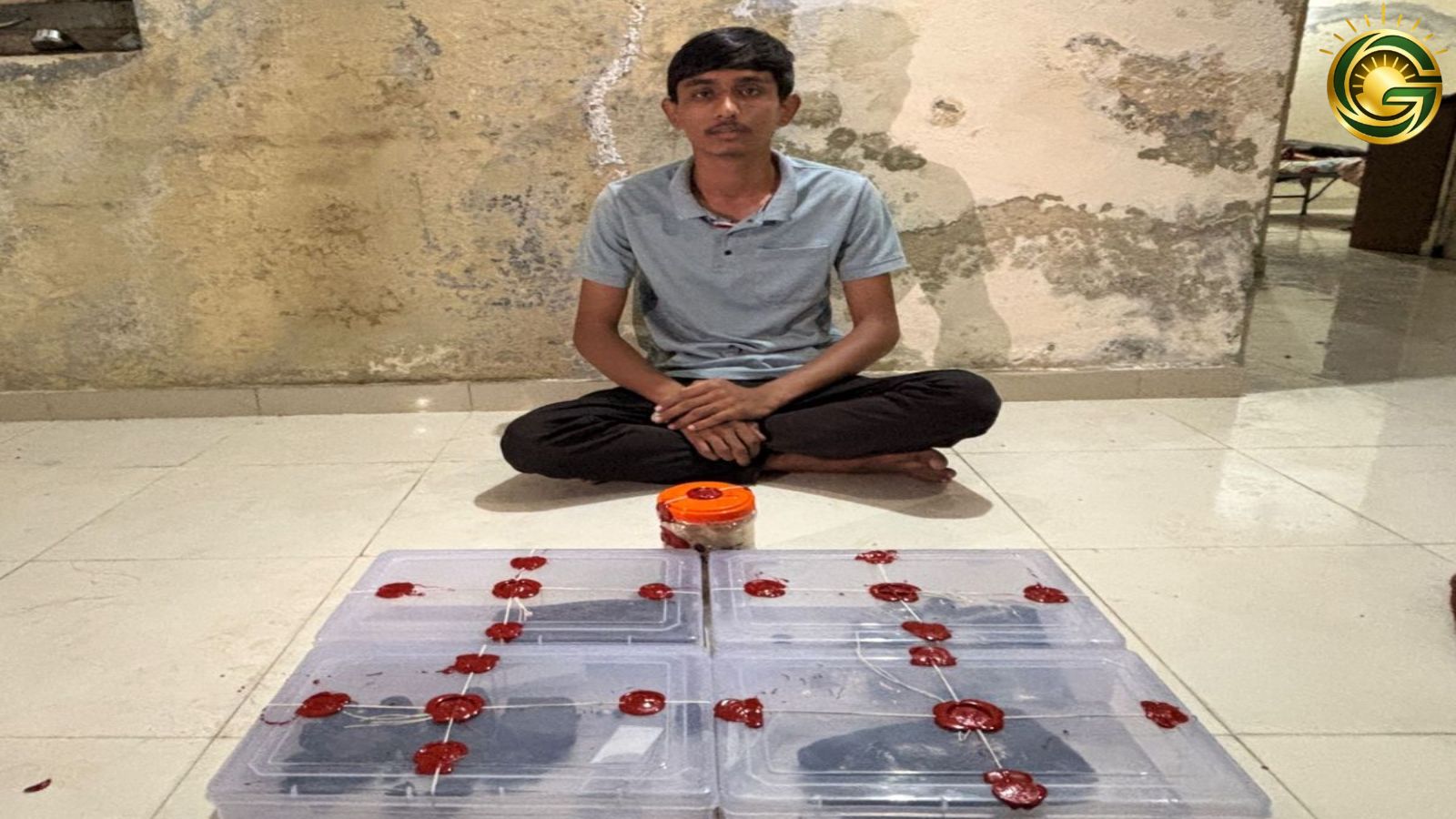 Seized charas and mobile phone during Gandhinagar LCB Raid.