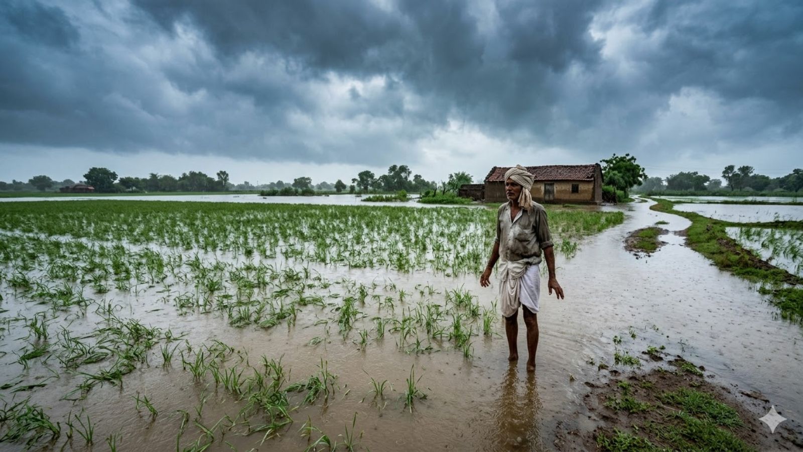 Massive crop damage due to Gujarat unseasonal rain.