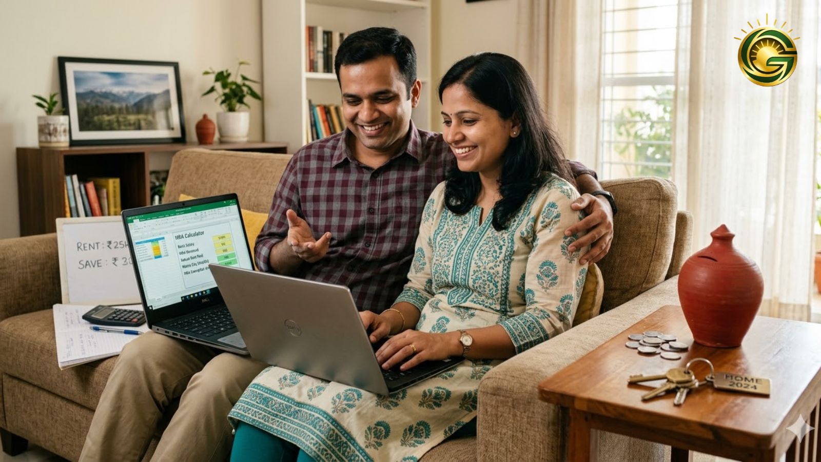 Couples calculating HRA tax benefits in Ahmedabad from April 2026.