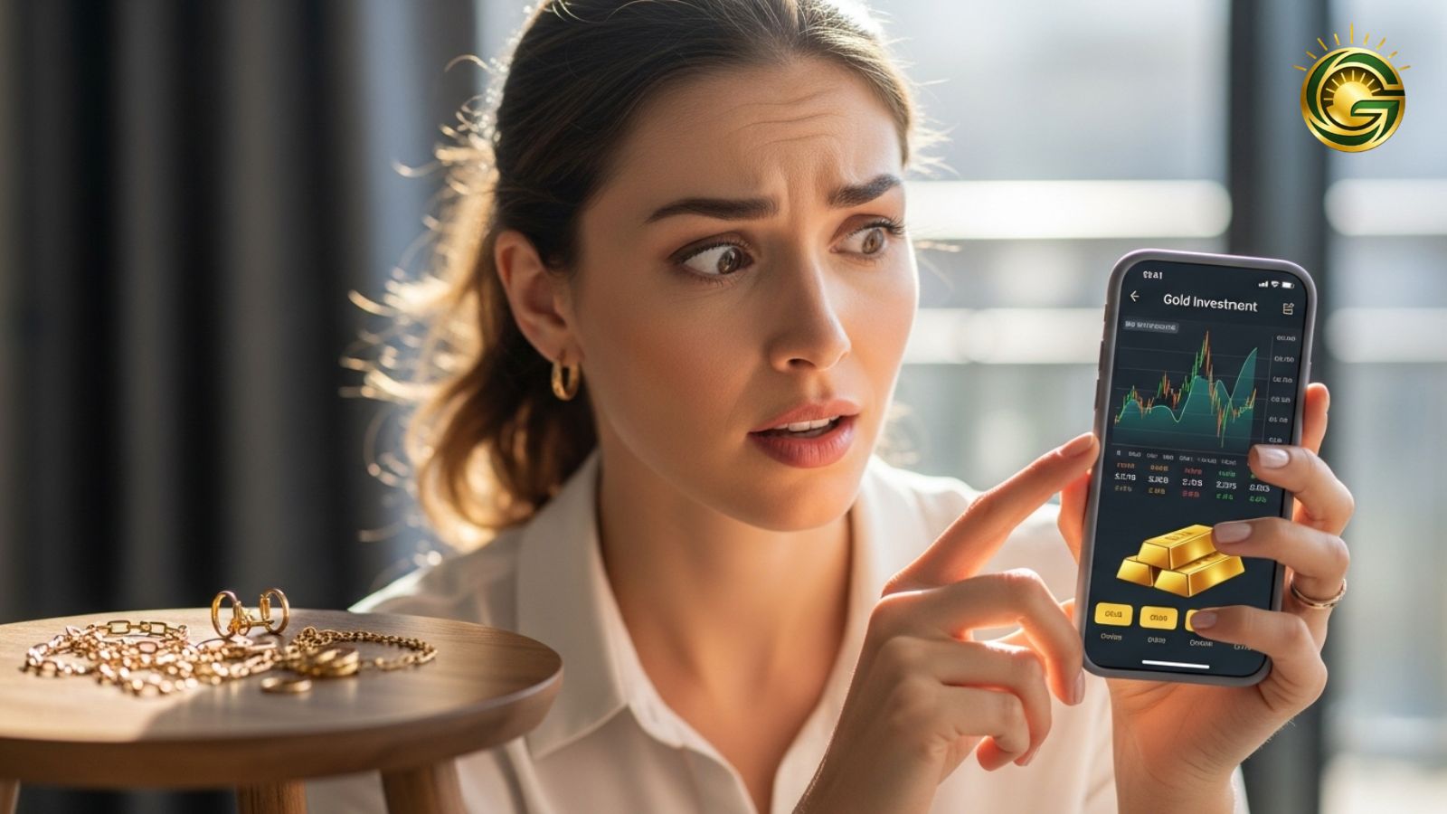 An investor checking the latest gold and silver price volatility on a smartphone.