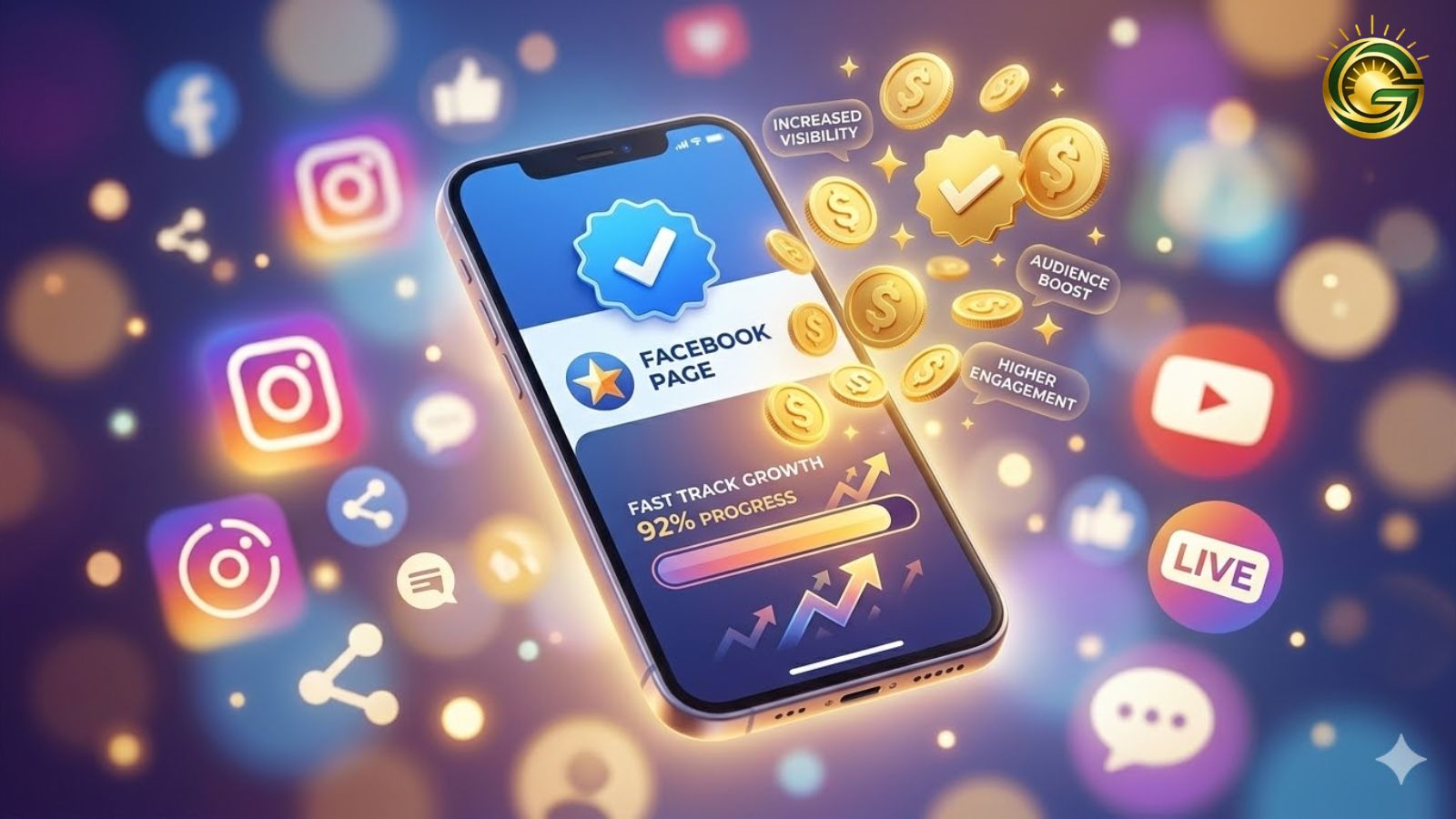 Meta Giving Rupees To Creators In Program of Facebook Creator Fast Track. Here Symbol of facebook.