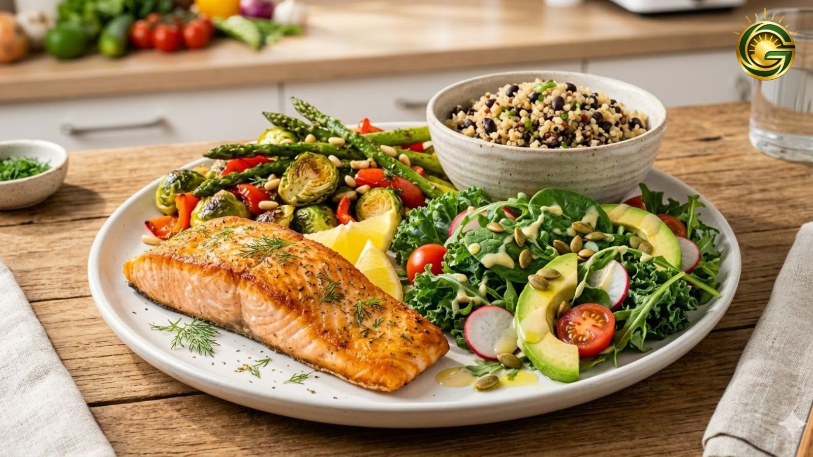 Healthy balanced meal to control excessive hunger and cravings.