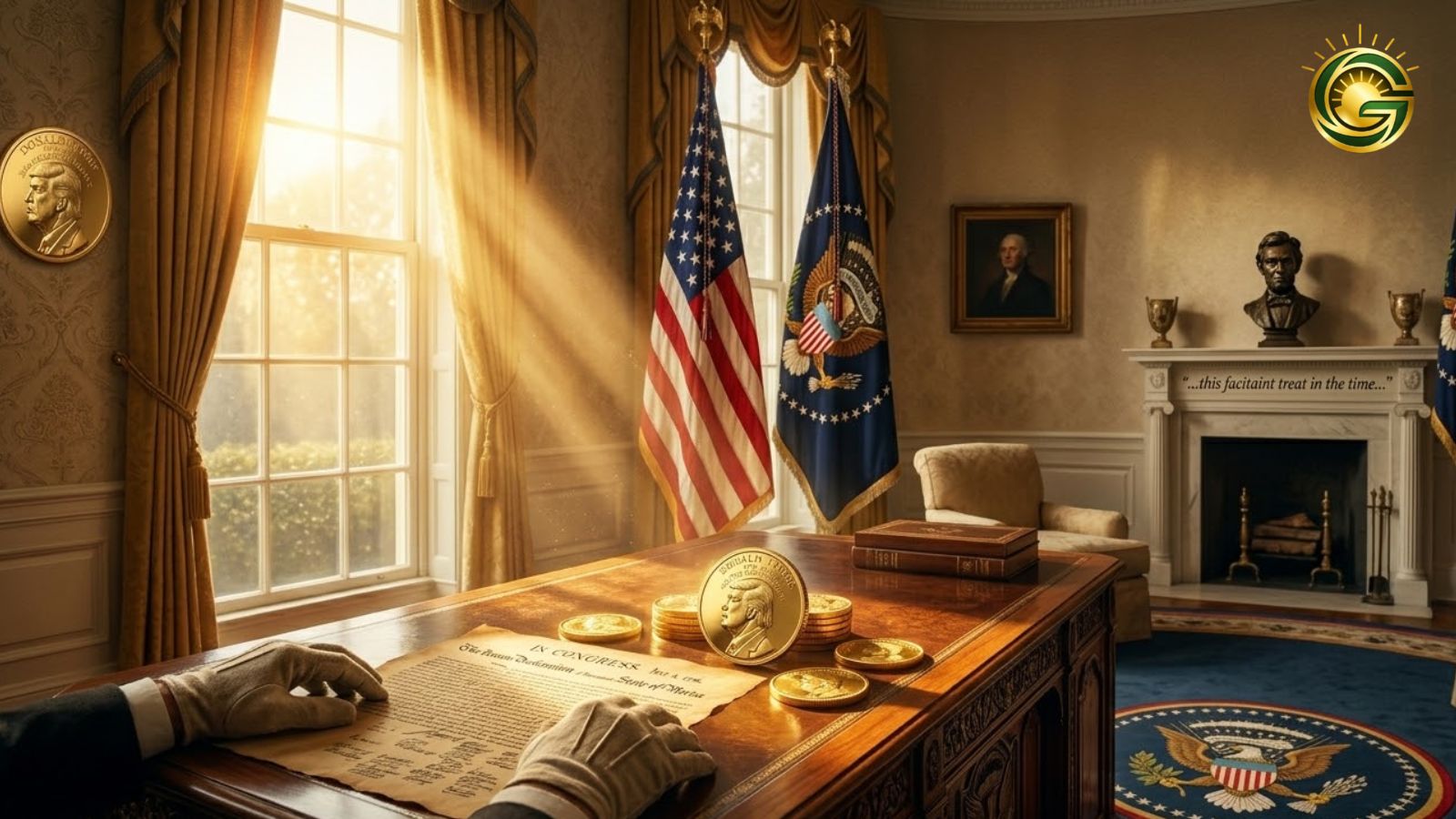 The Resolute Desk in the White House.