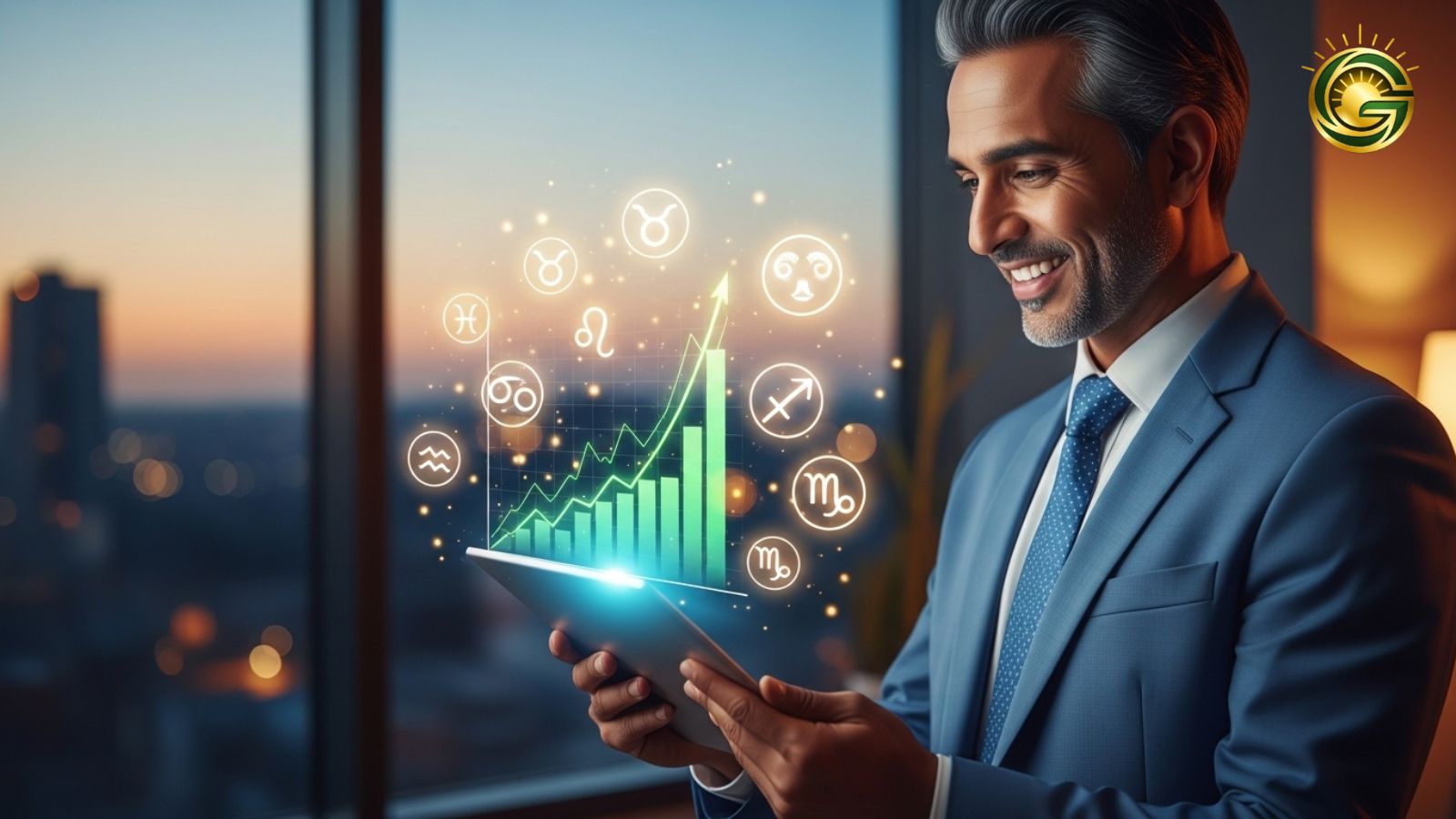 Financial success and business growth based on today's planetary movements