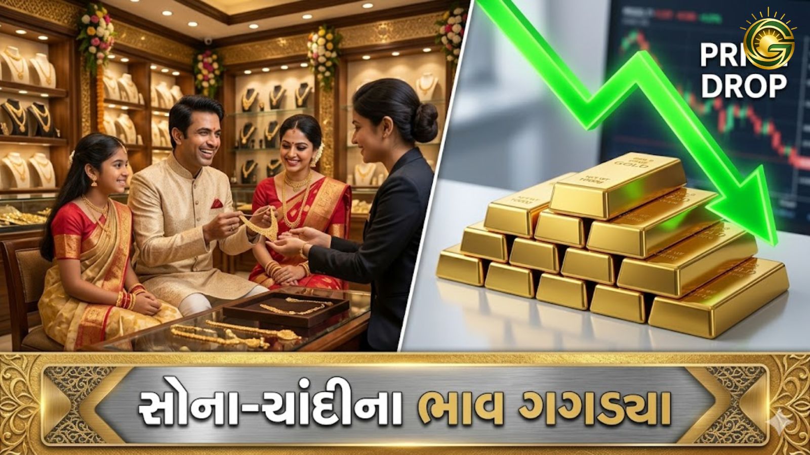Gold and silver prices fall in India bringing relief to jewelry buyers.