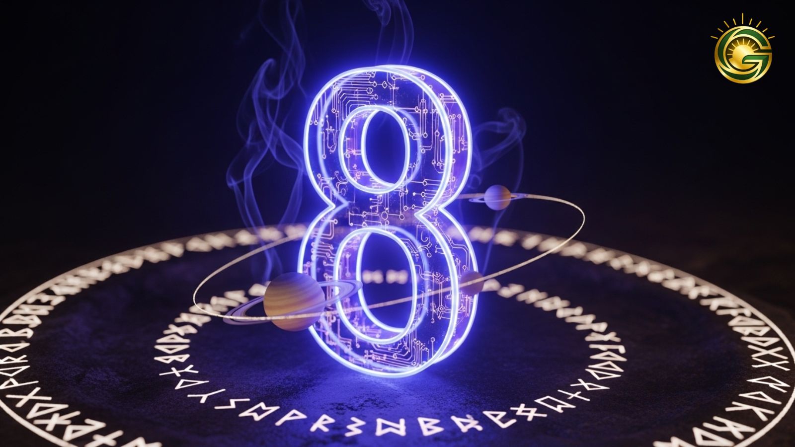Numerology number 8 indicating the planetary influence of Saturn