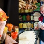 PM Narendra Modi enjoying Jhalmuri snack in Jhargram, West Bengal.