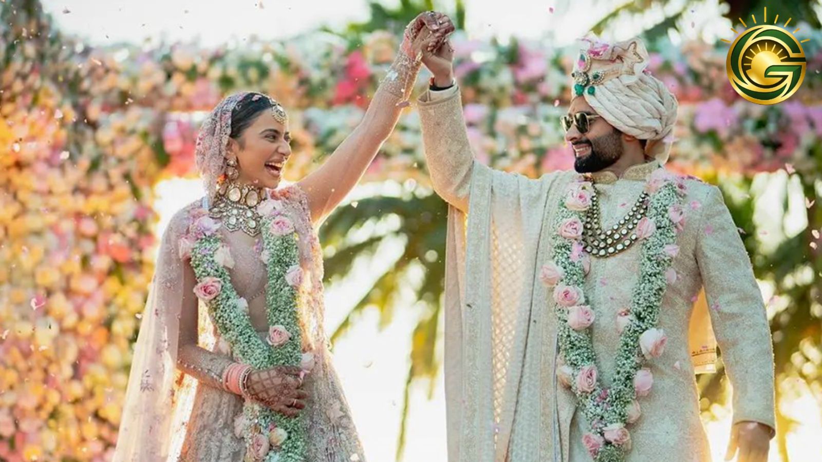 Bollywood couple Rakul Preet Singh and Jackky Bhagnani smiling together