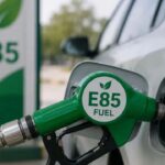 Flex Fuel Vehicle filling E85 petrol